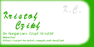 kristof czipf business card